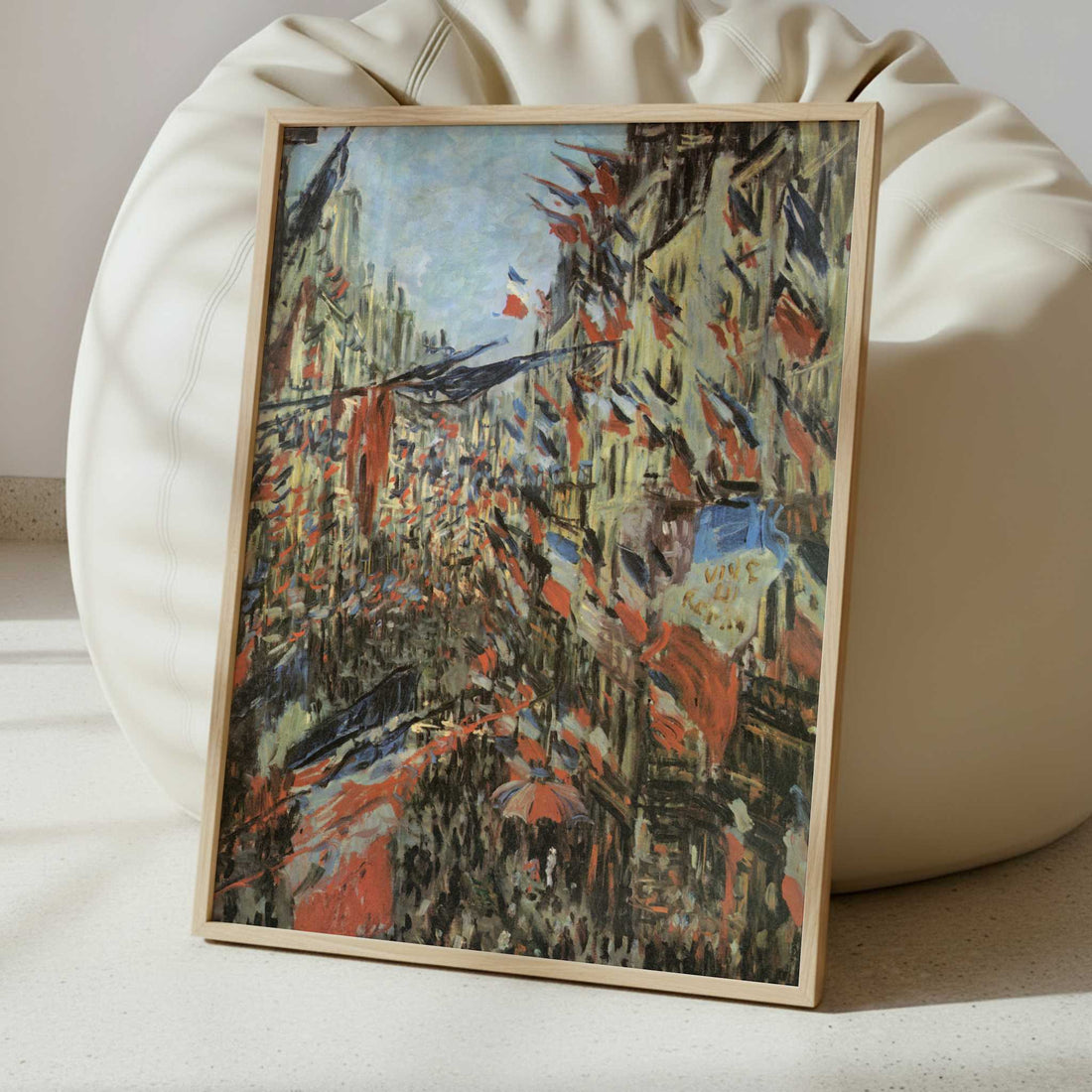 Rue Montorgeuil with Flags (1878) by Claude Monet – Art Print - Interior inspiration