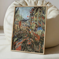 Rue Montorgeuil with Flags (1878) by Claude Monet – Art Print - Interior inspiration