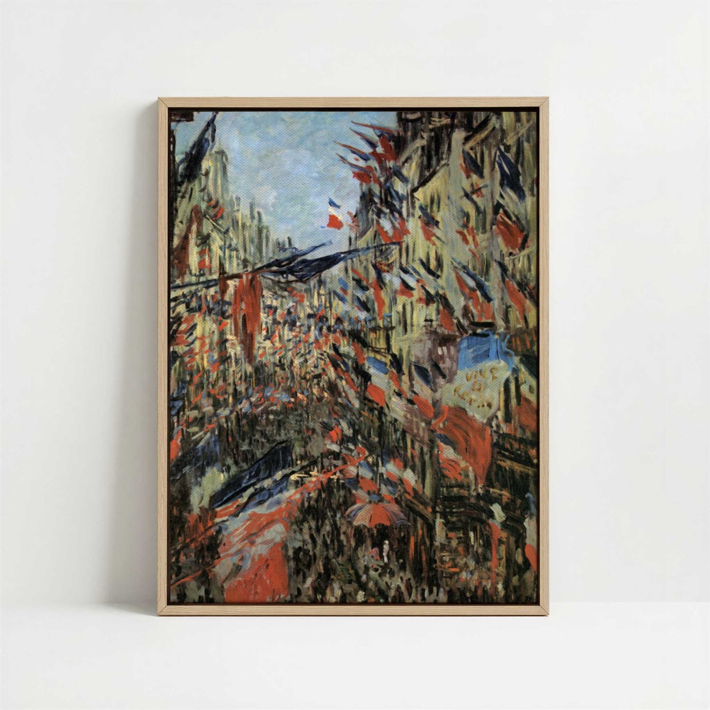 Framed Canvas - Framed canvas in oak color frame