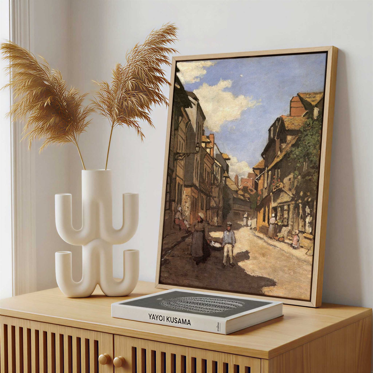 Framed Canvas - Framed canvas in a stylish interior setting