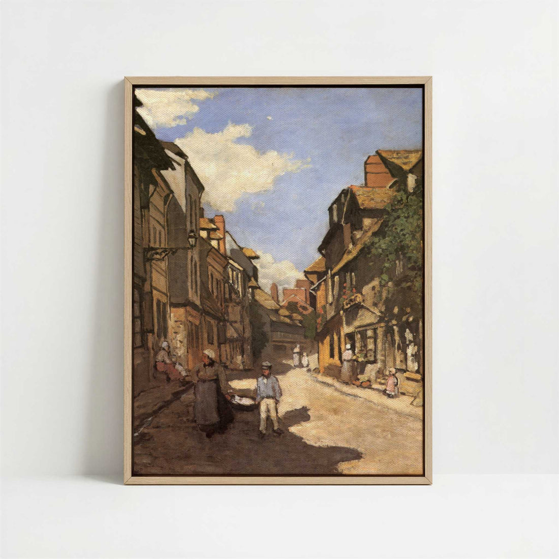 Framed Canvas - Framed canvas in oak color frame