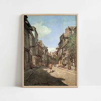 Rue de la Bavolle, Honfleur (1864) by Claude Monet – Art Print - Art print in oak frame