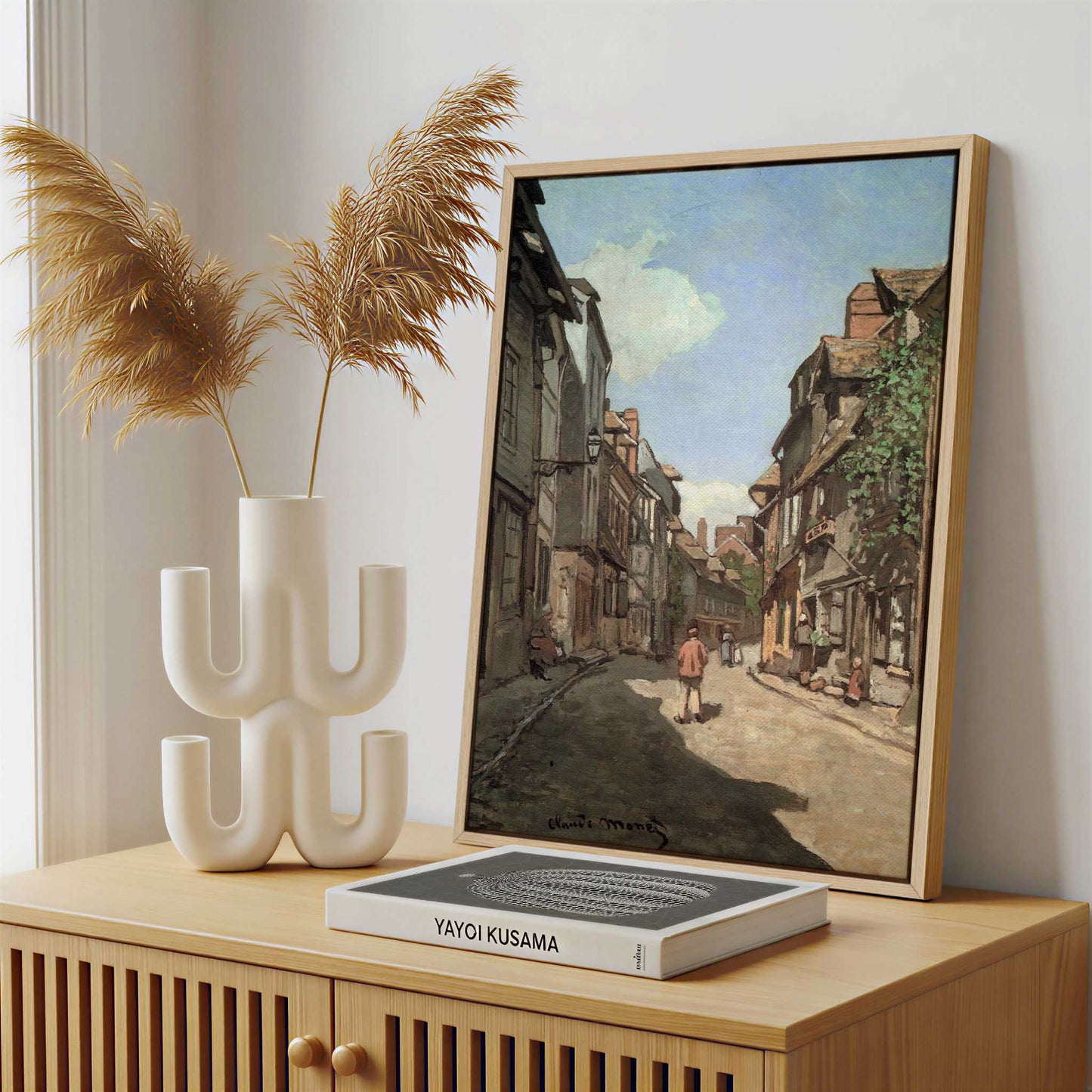 Framed Canvas - Framed canvas in a stylish interior setting