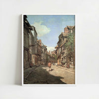 Rue de la Bavolle, Honfleur (1864) by Claude Monet – Art Print - Art print in white frame