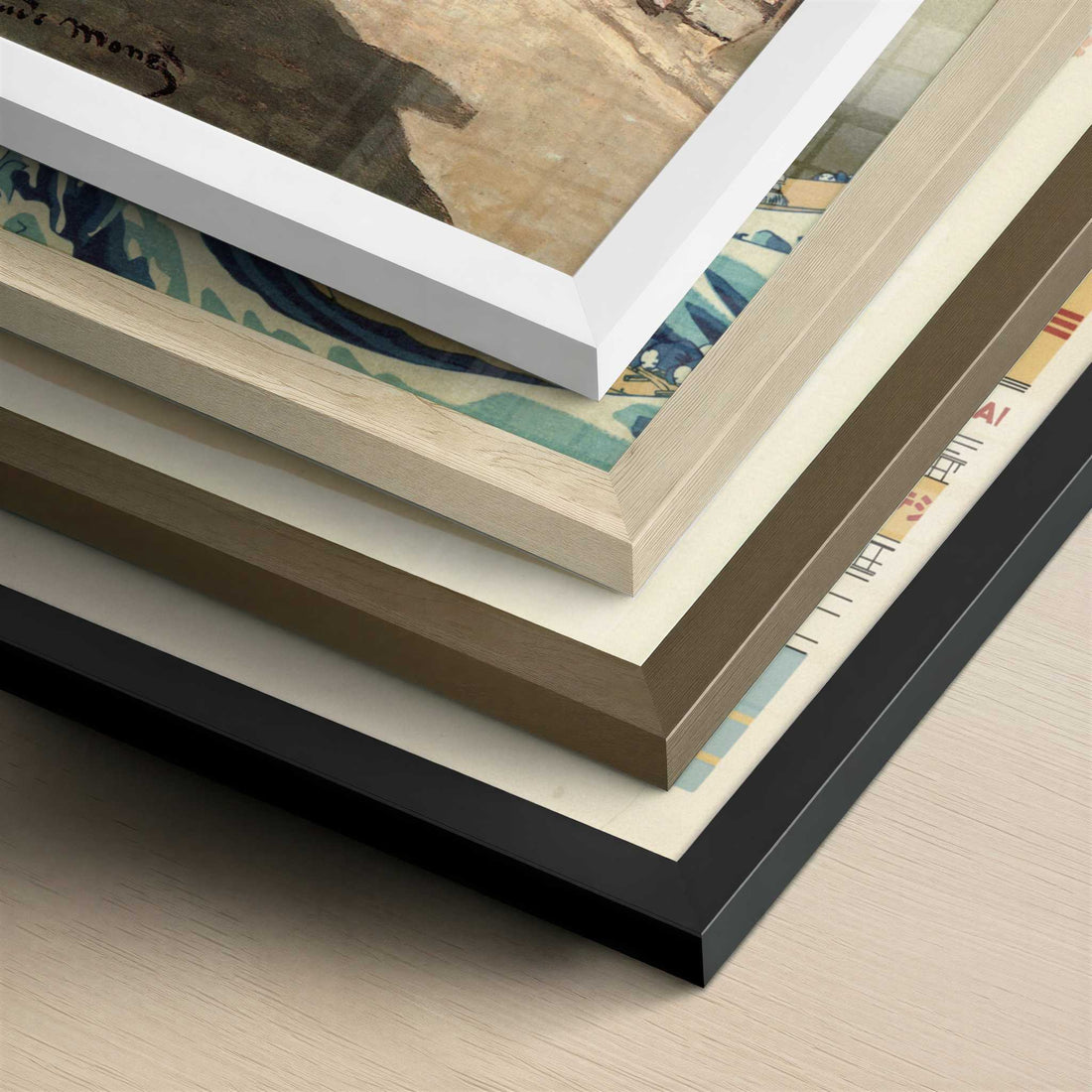 Rue de la Bavolle, Honfleur (1864) by Claude Monet – Art Print - Close-up detail of the different frames