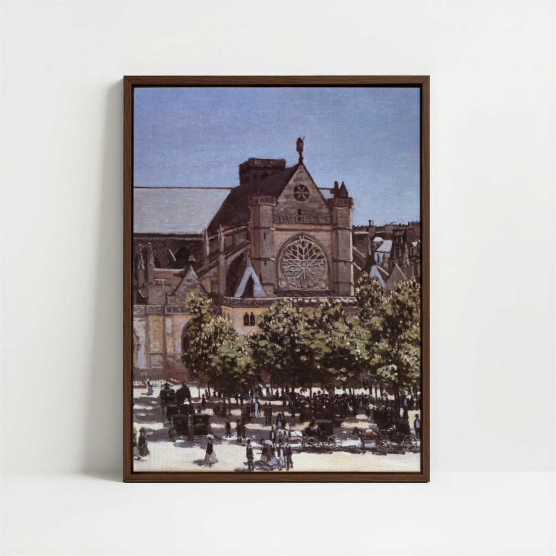 Framed Canvas - Framed canvas in dark wood color frame