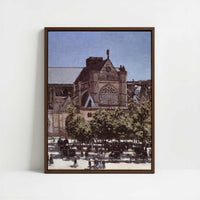 Framed Canvas - Framed canvas in dark wood color frame