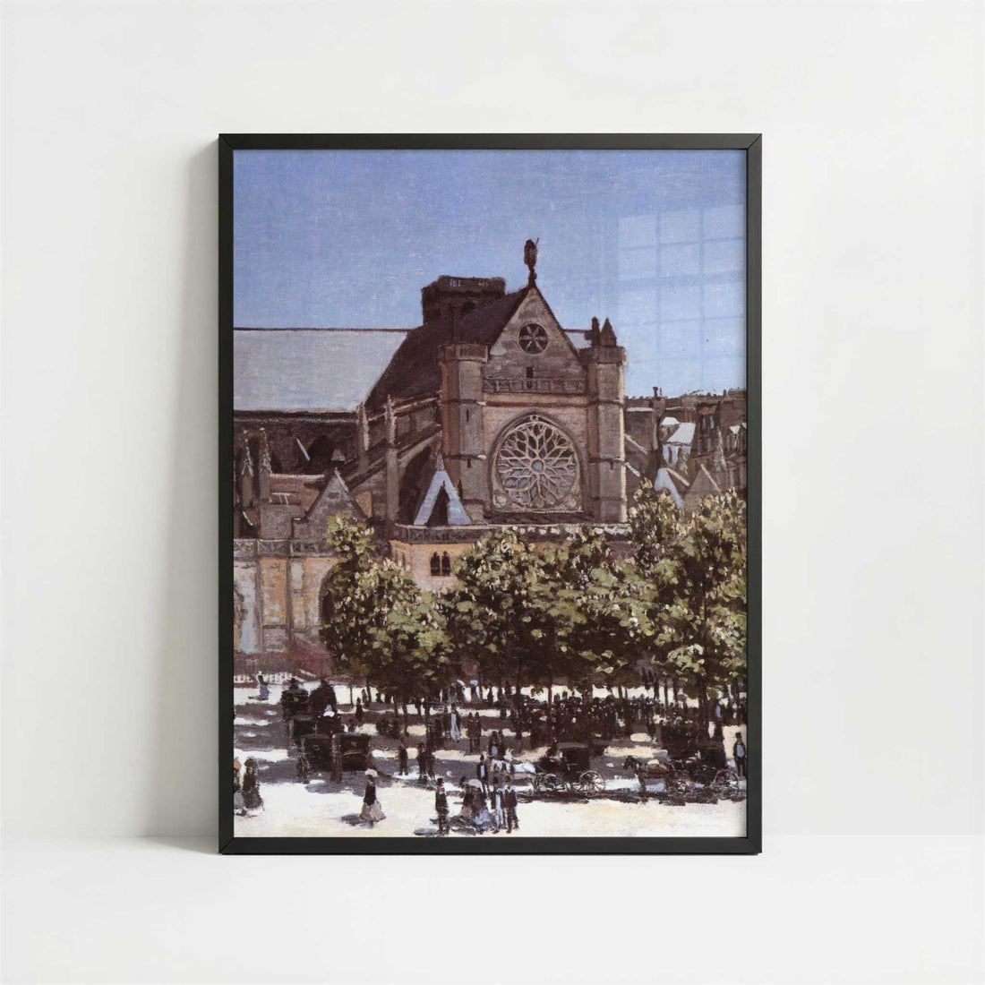 Saint-Germain-l'Auxerrois (1867) by Claude Monet – Art Print - Art print in black frame