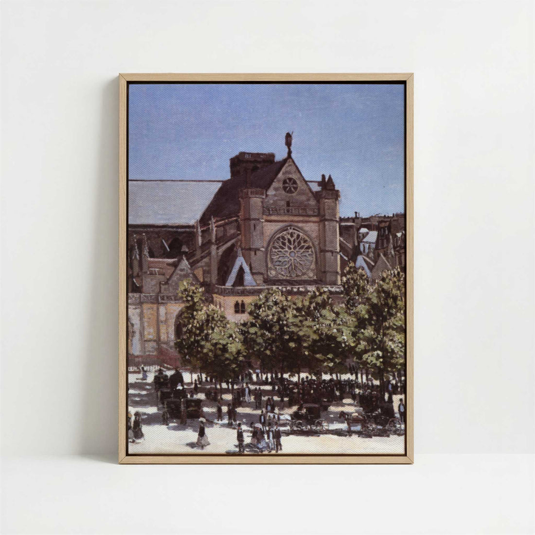Framed Canvas - Framed canvas in oak color frame