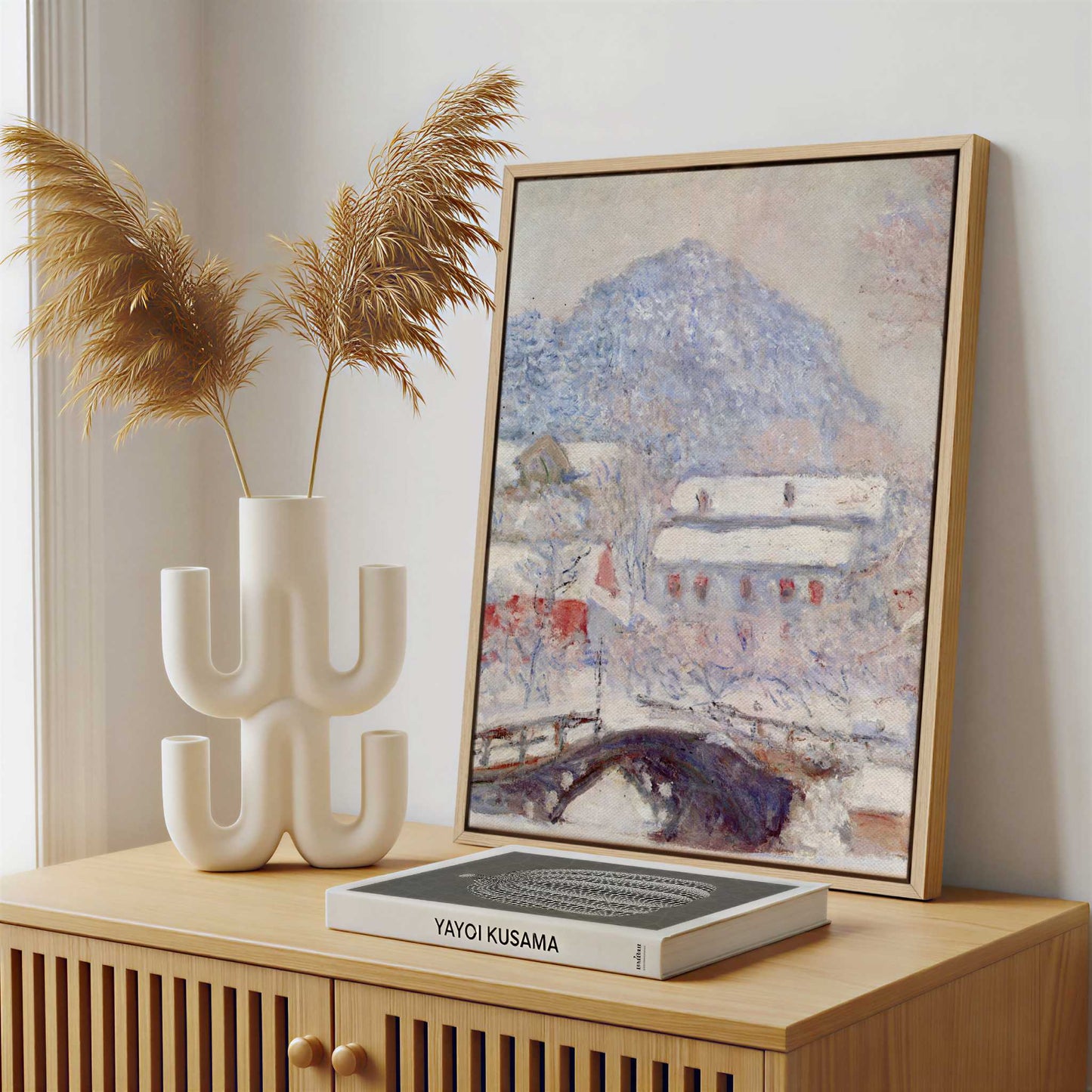 Framed Canvas - Framed canvas in a stylish interior setting