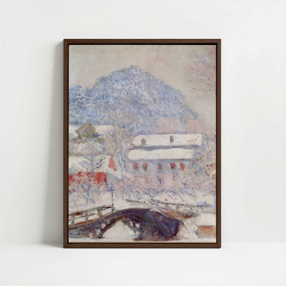 Framed Canvas - Framed canvas in dark wood color frame