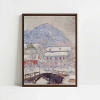 Framed Canvas - Framed canvas in dark wood color frame