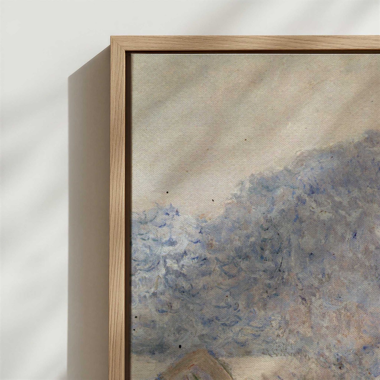 Framed Canvas - Close-up detail and texture of the framed canvas