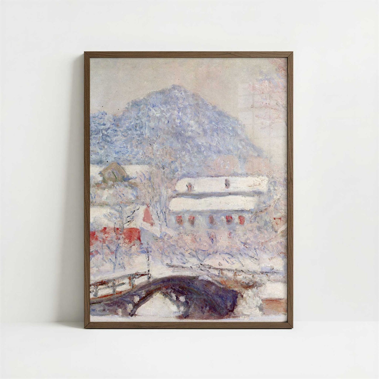 Sandvika, Norway (1895) by Claude Monet – Art Print - Art print in dark wood frame