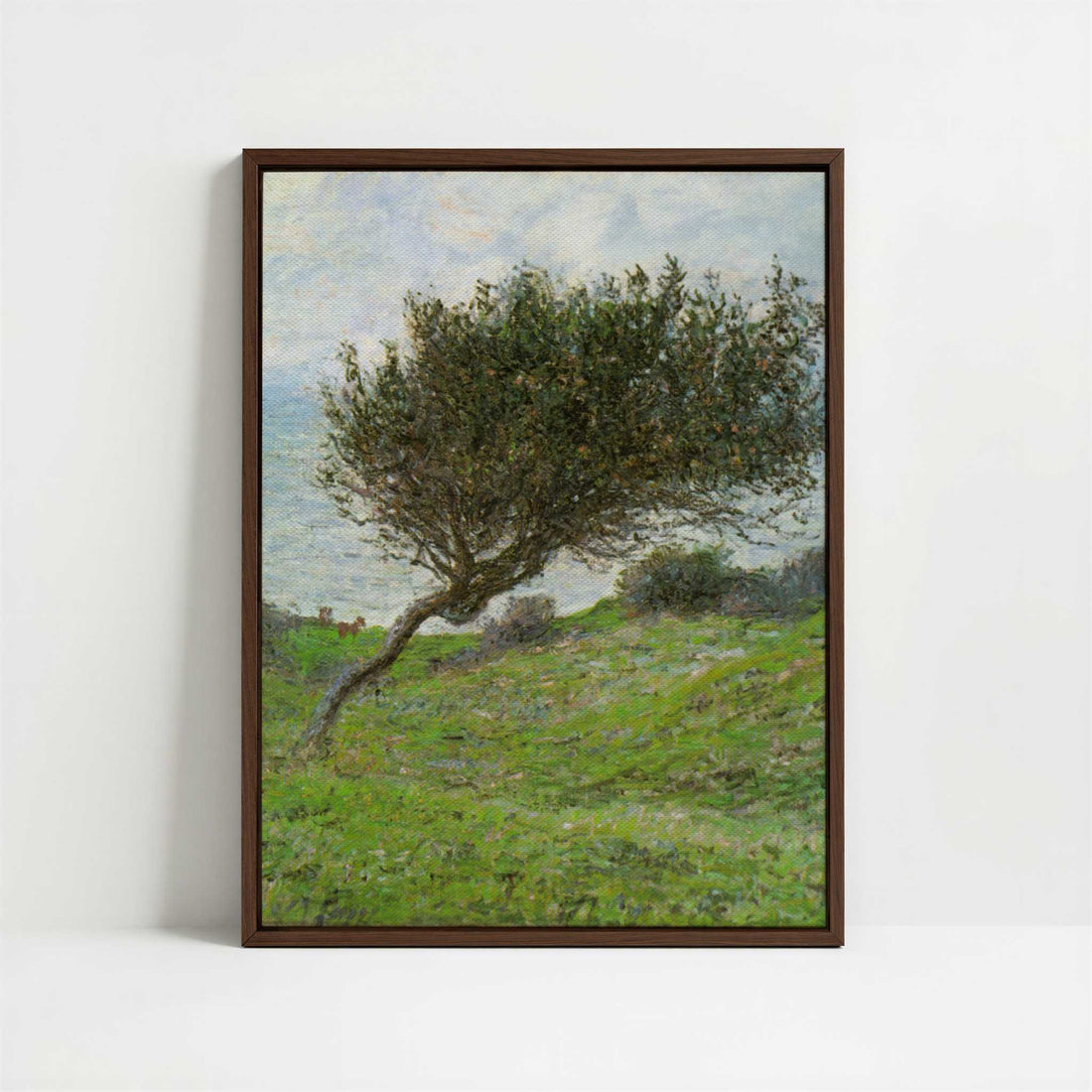 Framed Canvas - Framed canvas in dark wood color frame