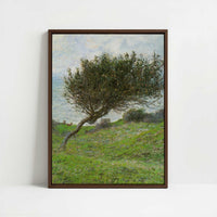 Framed Canvas - Framed canvas in dark wood color frame