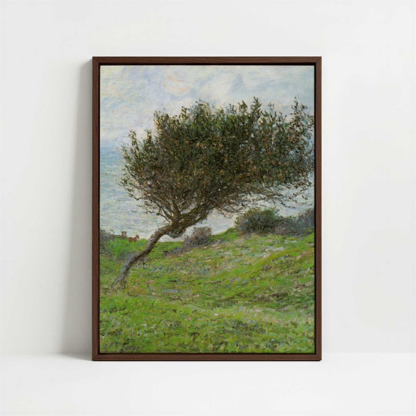 Framed Canvas - Framed canvas in dark wood color frame