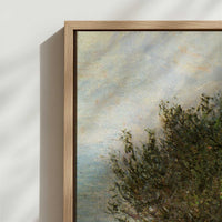 Framed Canvas - Close-up detail and texture of the framed canvas
