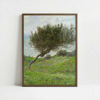 Sea Coast at Trouville (1881) by Claude Monet – Art Print - Art print in dark wood frame