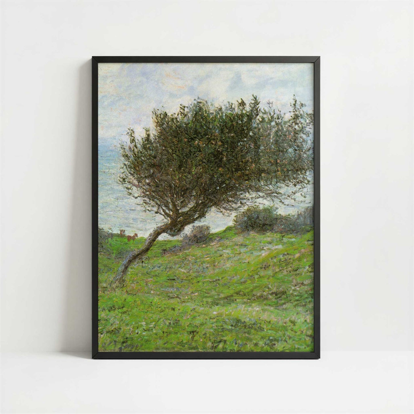 Sea Coast at Trouville (1881) by Claude Monet – Art Print - Art print in black frame