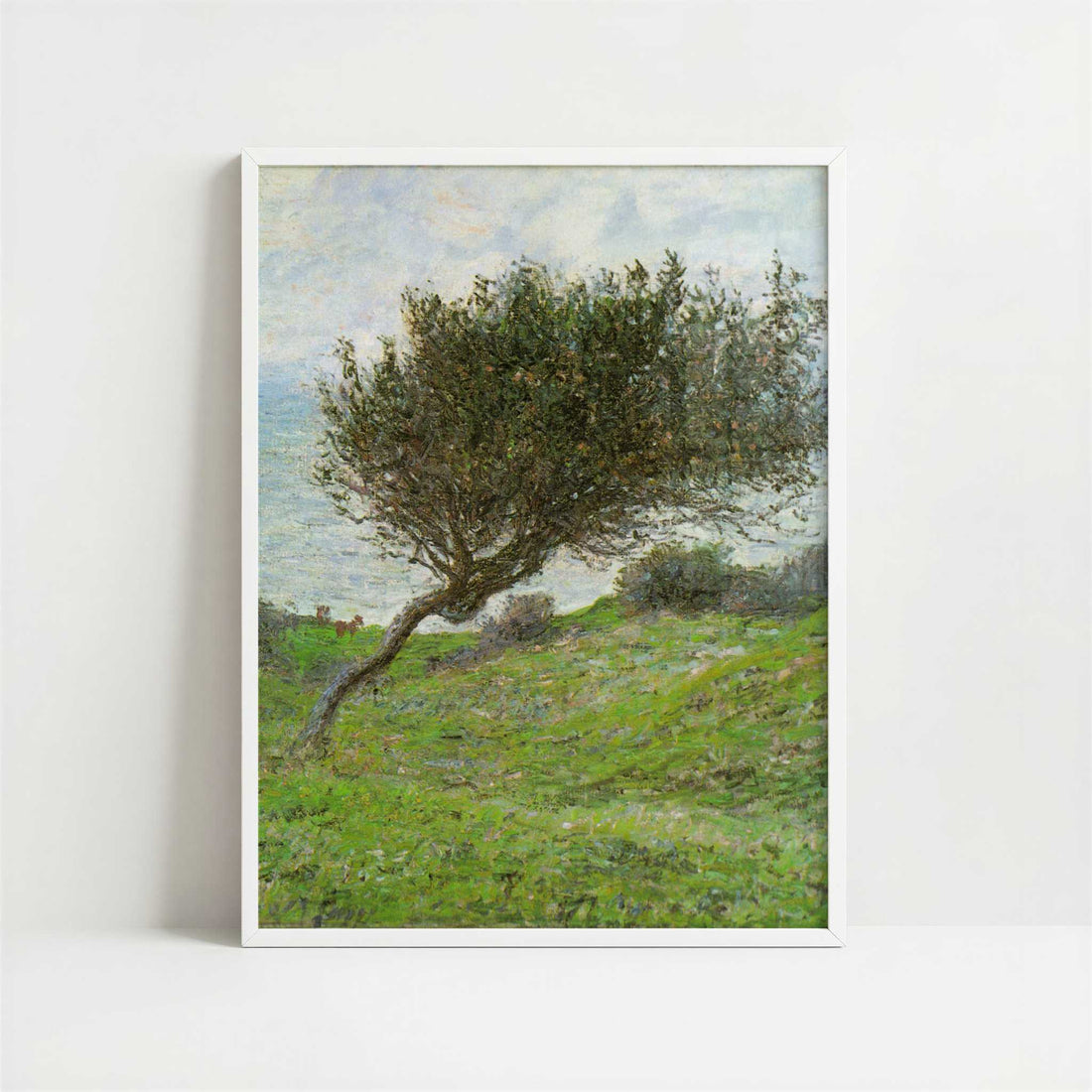Sea Coast at Trouville (1881) by Claude Monet – Art Print - Art print in white frame