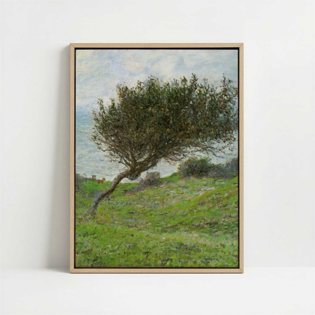 Framed Canvas - Framed canvas in oak color frame