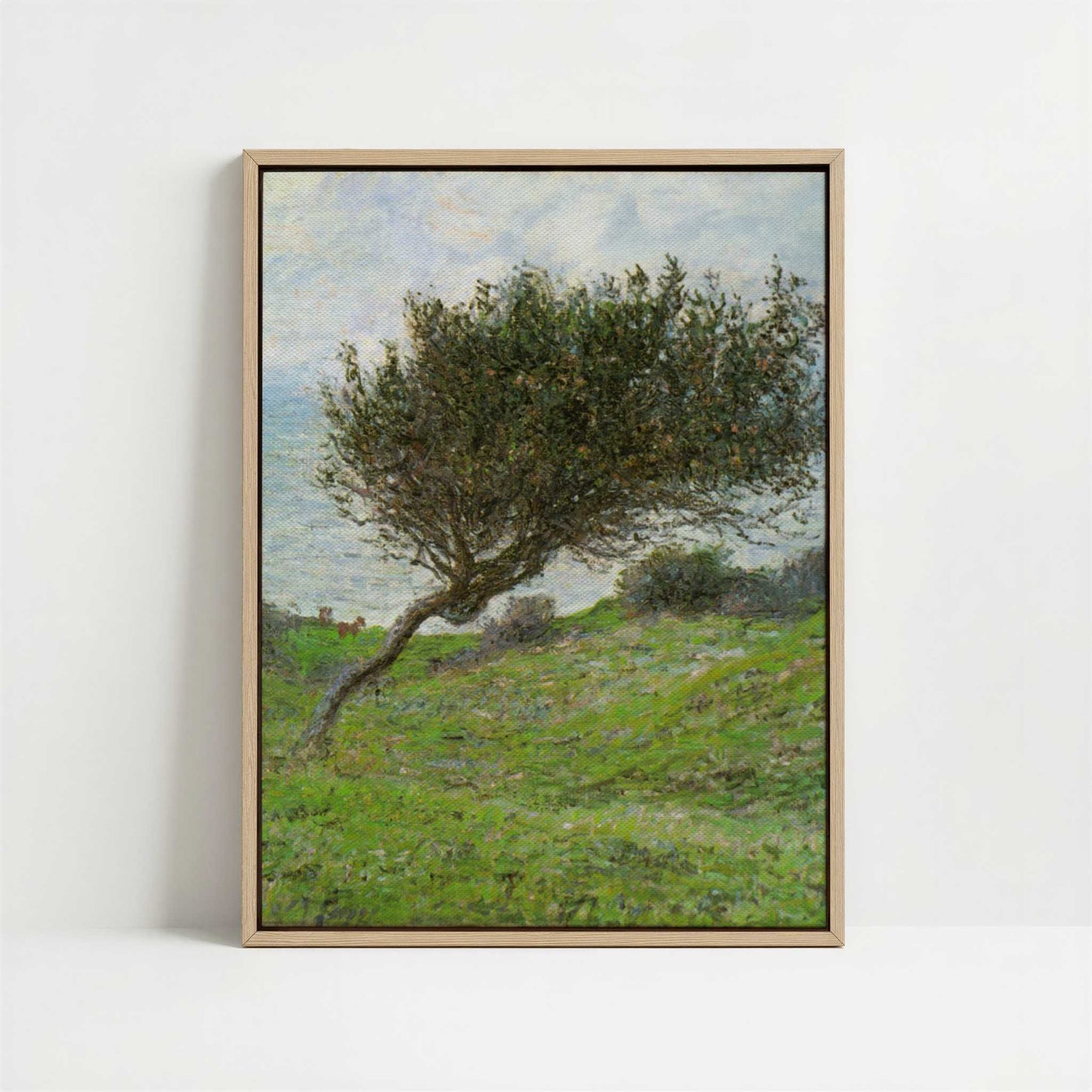 Framed Canvas - Framed canvas in oak color frame