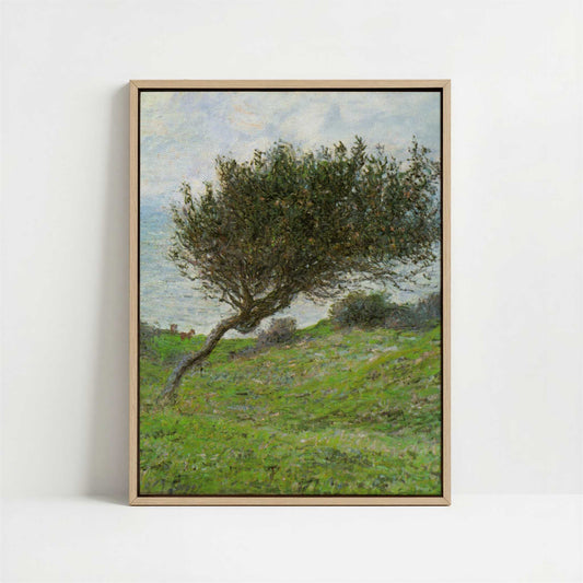 Framed Canvas - Framed canvas in oak color frame