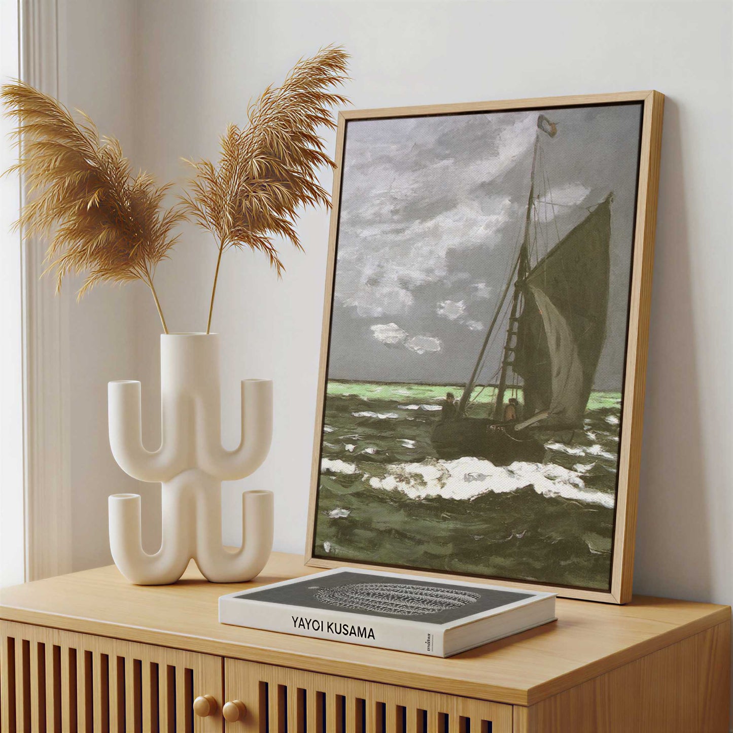 Framed Canvas - Framed canvas in a stylish interior setting