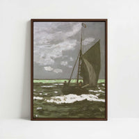 Framed Canvas - Framed canvas in dark wood color frame