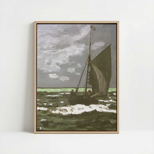 Framed Canvas - Framed canvas in oak color frame