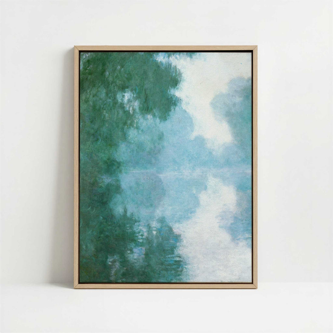 Framed Canvas - Framed canvas in oak color frame