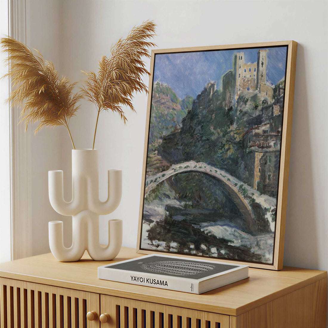 Framed Canvas - Framed canvas in a stylish interior setting