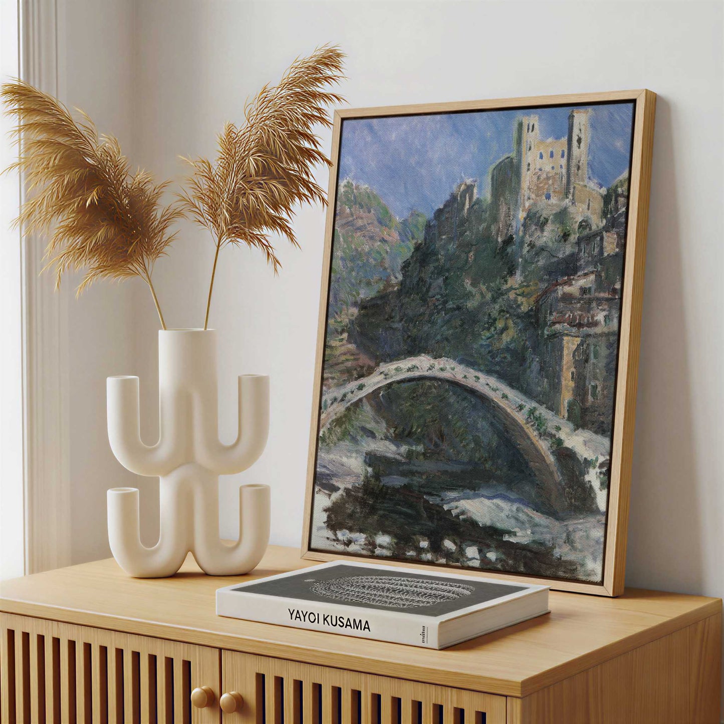 Framed Canvas - Framed canvas in a stylish interior setting