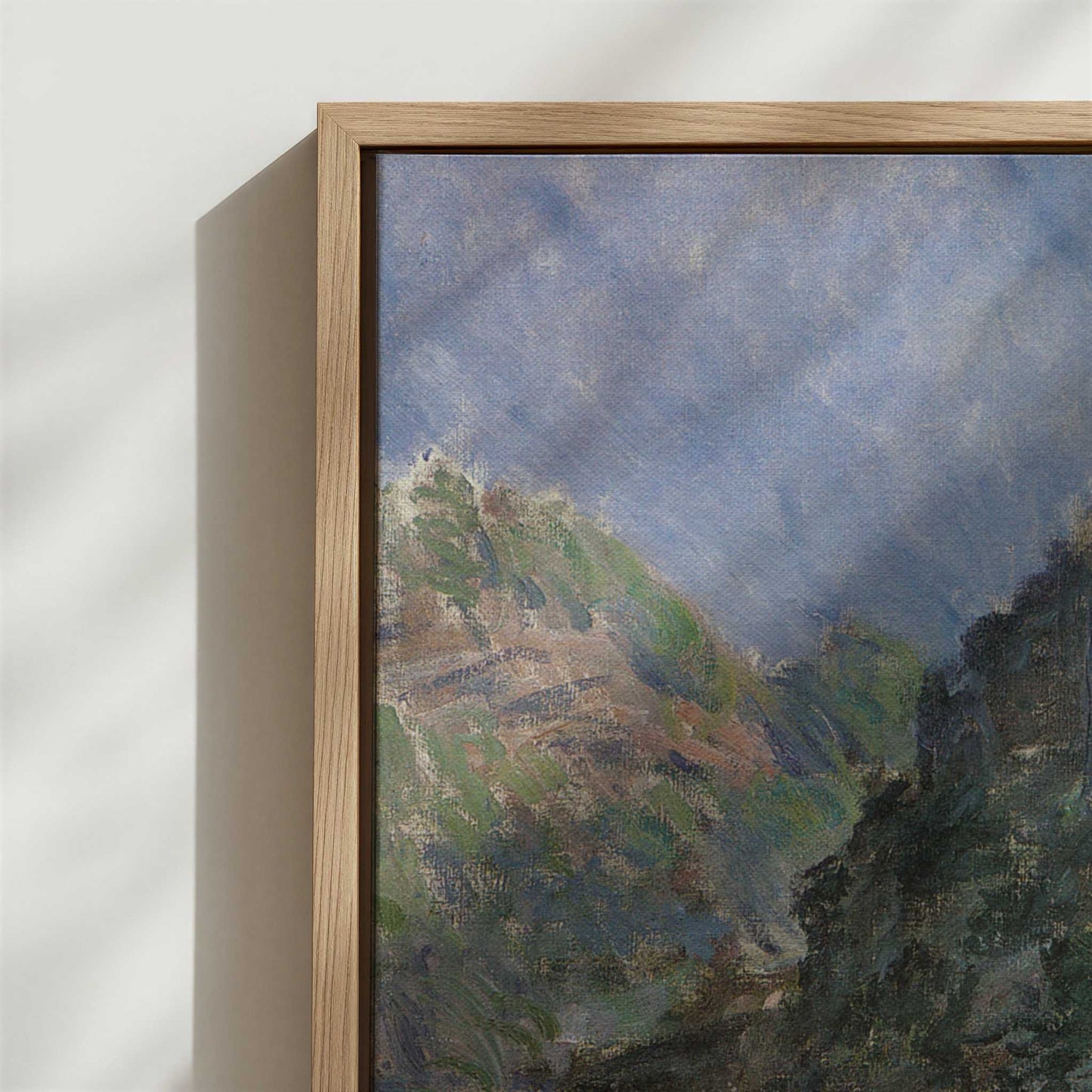 Framed Canvas - Close-up detail and texture of the framed canvas