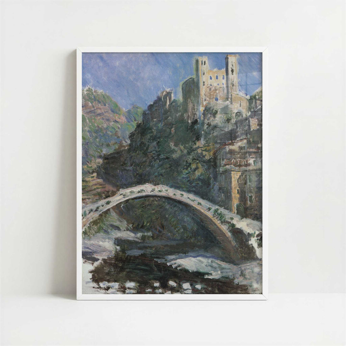 Seine at Port-Villez (1883) by Claude Monet – Art Print - Art print in white frame
