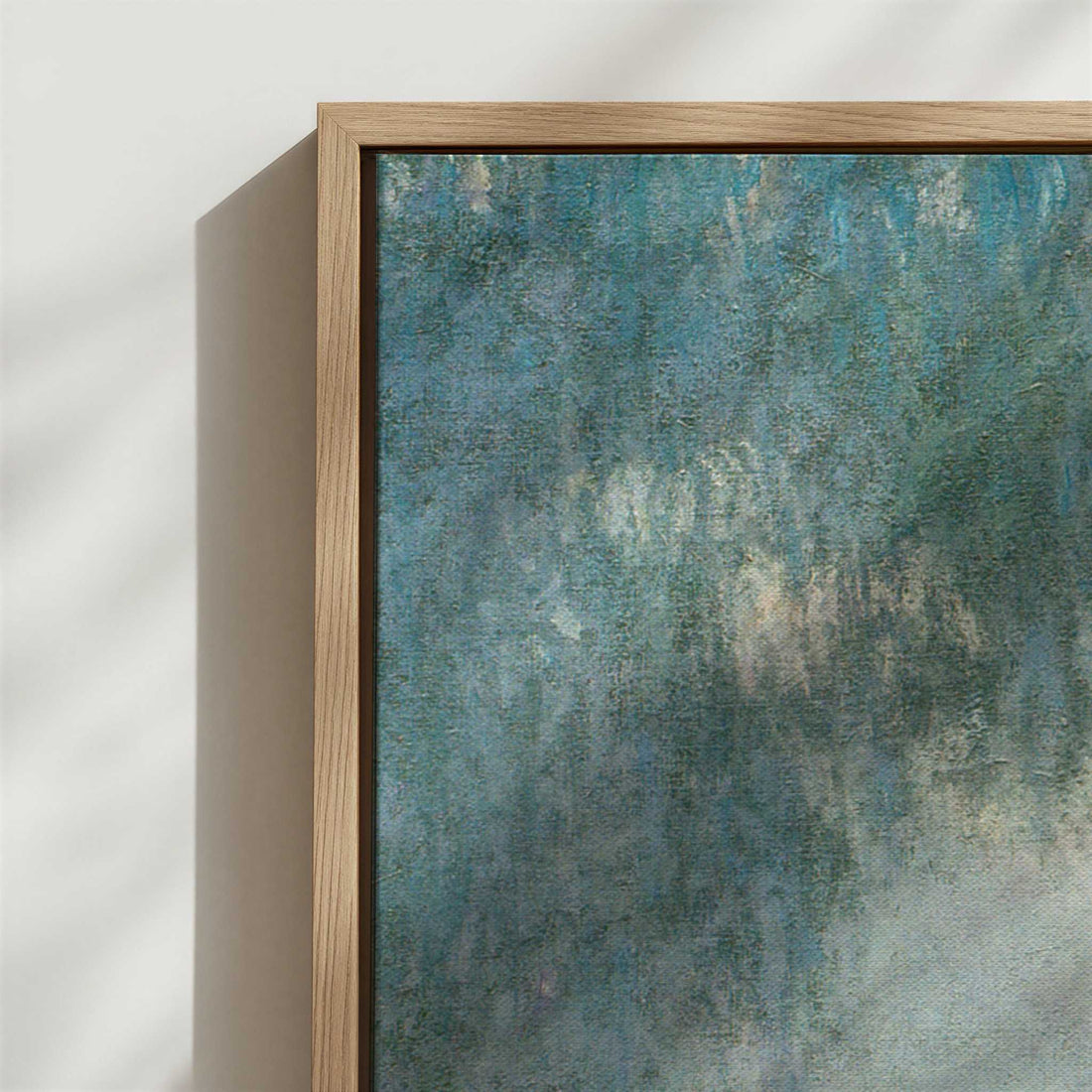 Framed Canvas - Close-up detail and texture of the framed canvas