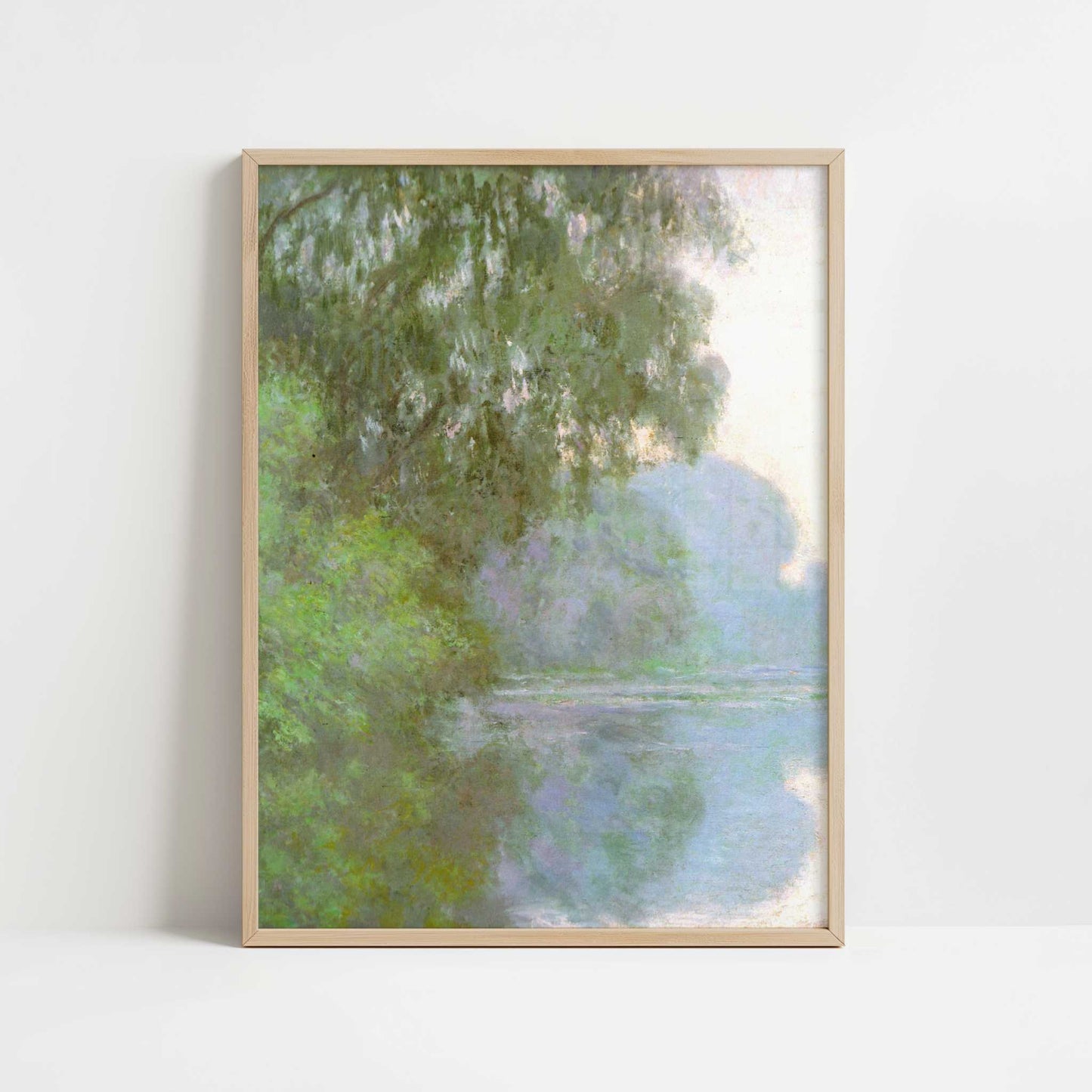 Seine near Giverny (1896) by Claude Monet – Art Print - Art print in oak frame