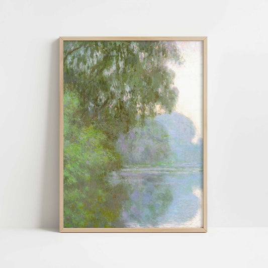 Seine near Giverny (1896) by Claude Monet – Art Print - Art print in oak frame