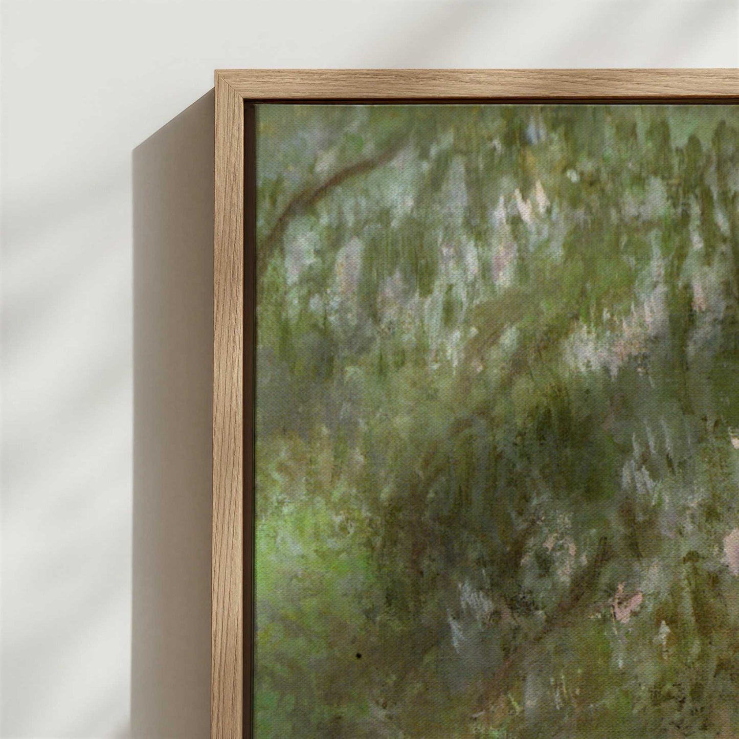 Framed Canvas - Close-up detail and texture of the framed canvas