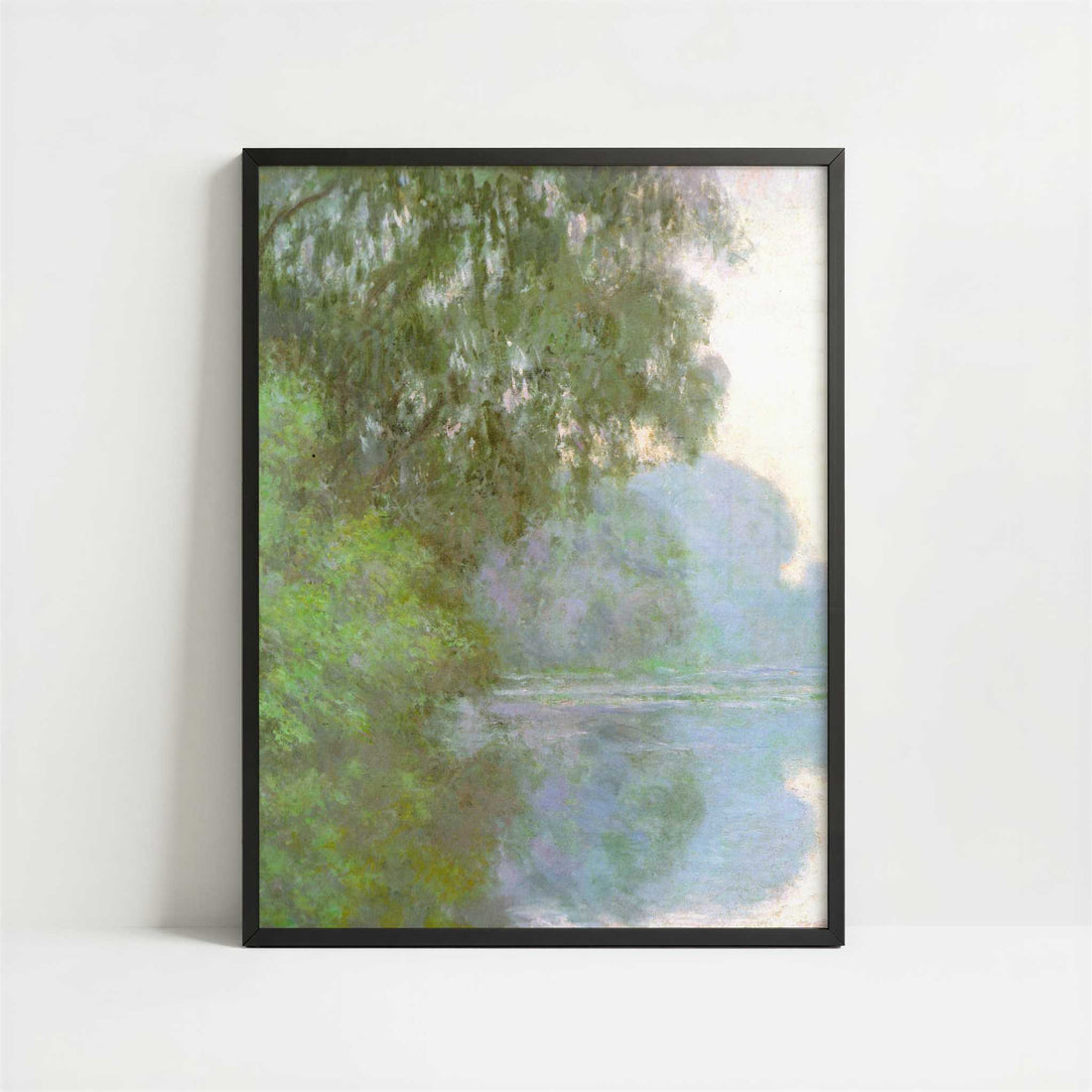 Seine near Giverny (1896) by Claude Monet – Art Print - Art print in black frame