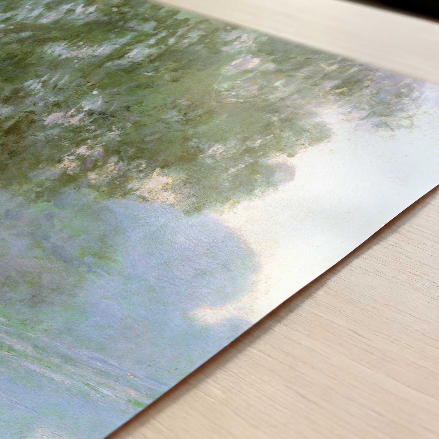 Seine near Giverny (1896) by Claude Monet – Art Print - Close-up detail of the art print
