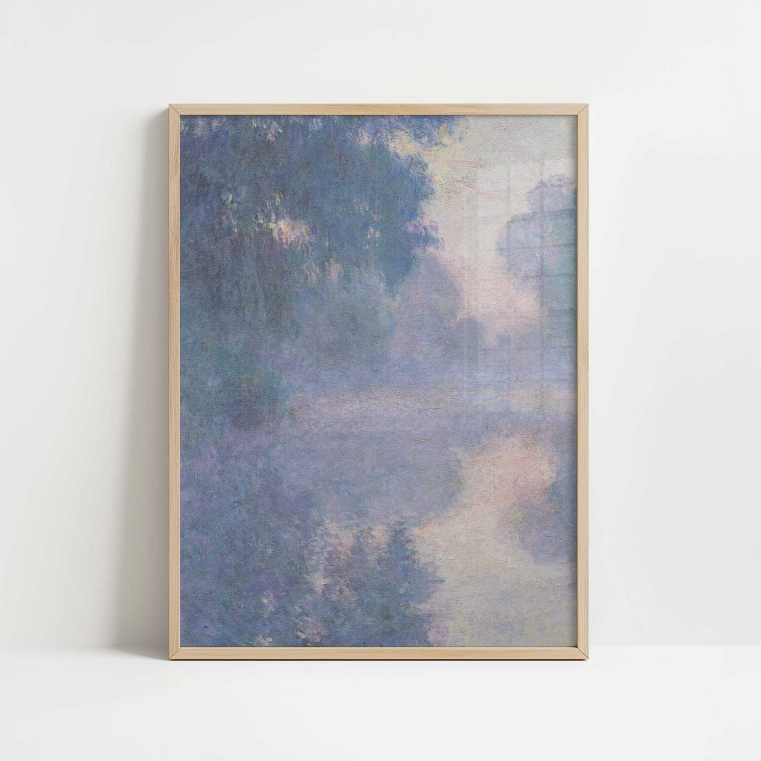 Seine near Giverny (1897) by Claude Monet – Art Print - Art print in oak frame