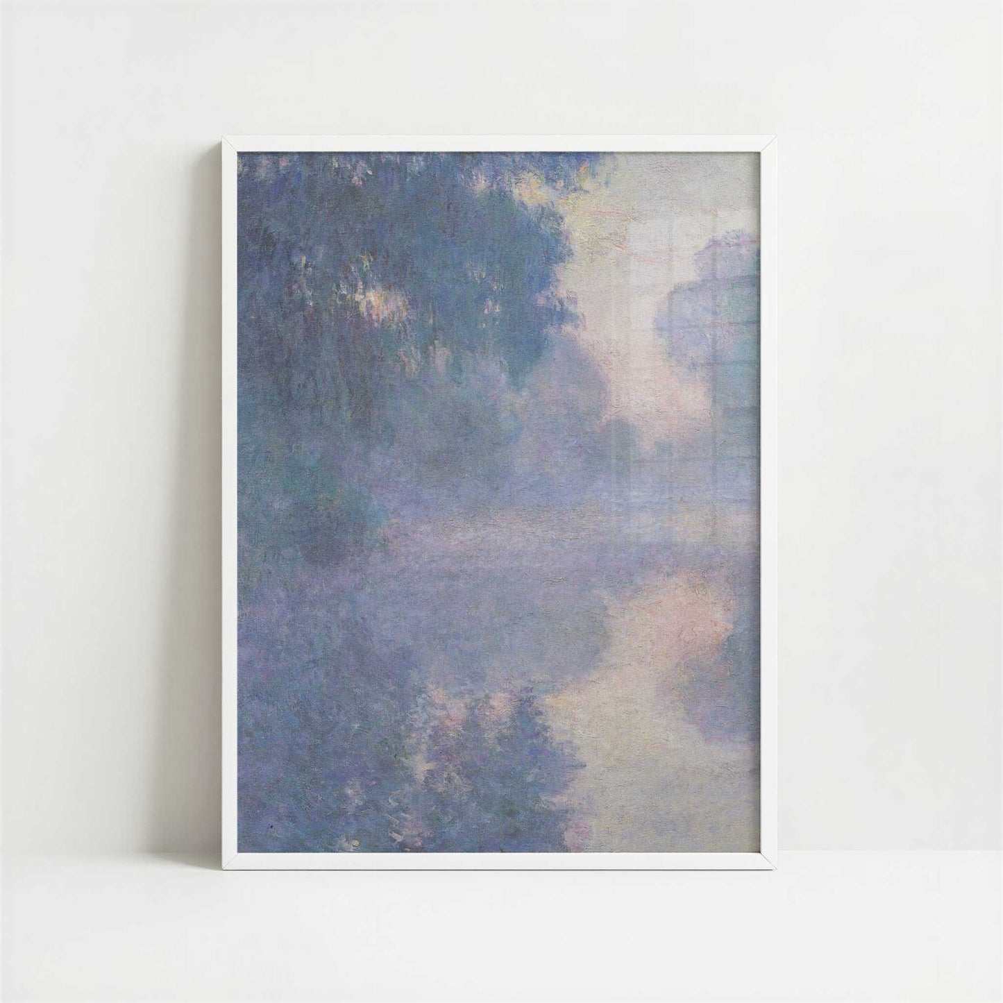 Seine near Giverny (1897) by Claude Monet – Art Print - Art print in white frame