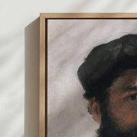 Framed Canvas - Close-up detail and texture of the framed canvas