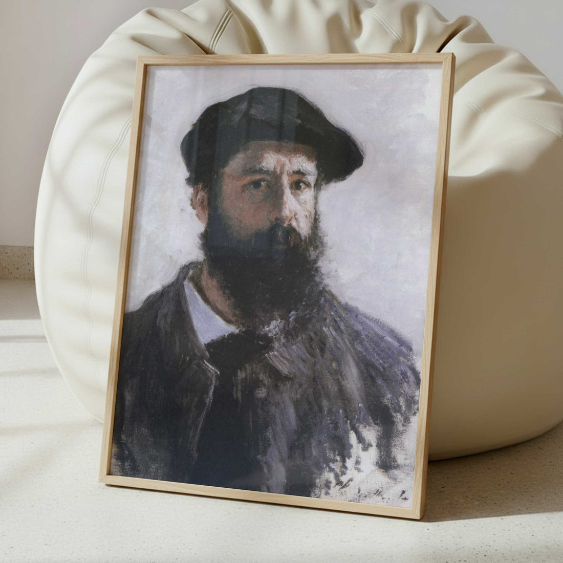 Self-portrait in Beret (1886) by Claude Monet – Art Print - Interior inspiration