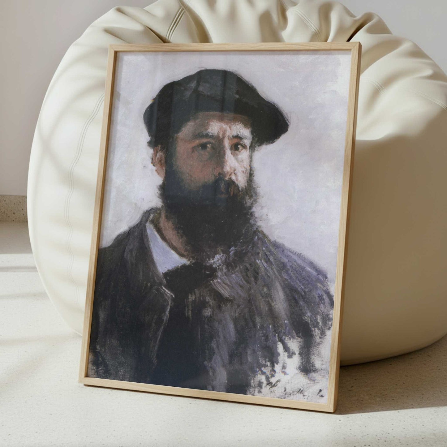 Self-portrait in Beret (1886) by Claude Monet – Art Print - Interior inspiration