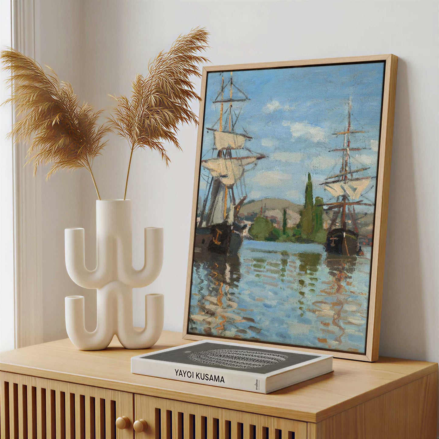 Framed Canvas - Framed canvas in a stylish interior setting
