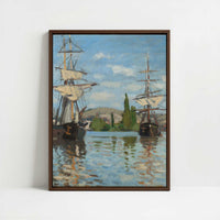 Framed Canvas - Framed canvas in dark wood color frame