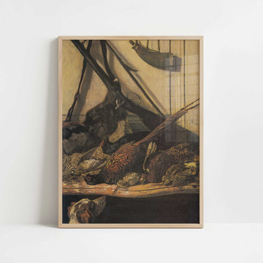 Sporting Prizes (1862) by Claude Monet – Art Print - Art print in oak frame